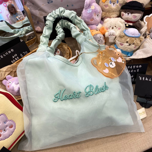 馬卡龍色柯根紗袋