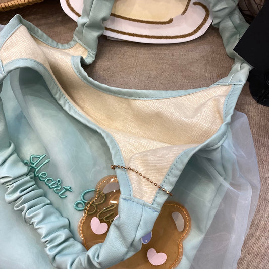 馬卡龍色柯根紗袋