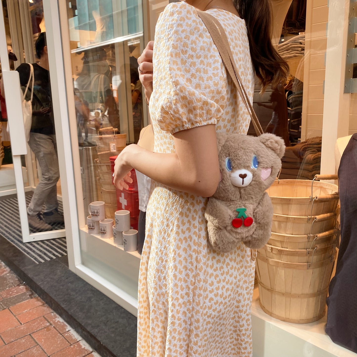 【售完】Koubbi車厘子斜背袋 - Heart Blush