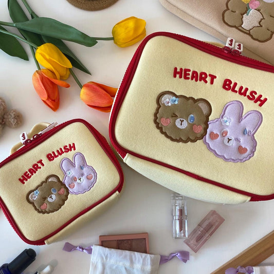 Heart Blush復古配色化妝袋